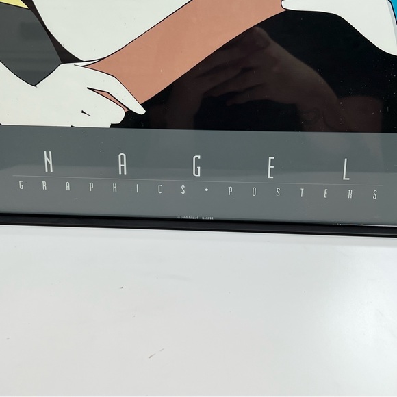 Vintage 80s retro art deco Patrick Nagel framed art print - Picture 2 of 8